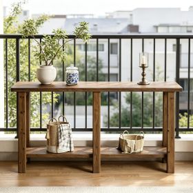 Wood Console Table  Sofa Table behind Couch for Entryway Living Room Decorative Storage Table