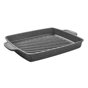 12 in Square Non-slip Handle Cast Aluminum Steak Pan