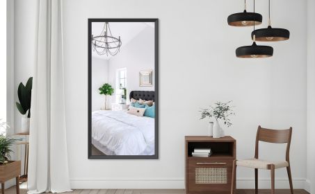 60"x30" Oversized Modern Rectangle Bathroom Mirror with Balck Frame Decorative Large Wall Mirrors for Bathroom Living Room Bedroom Vertical or Ho