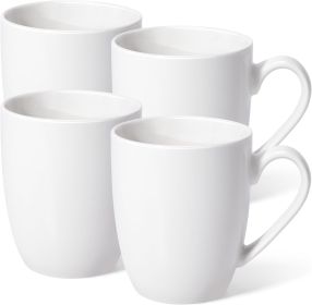 16 oz Large Coffee Mugs Set of 4 Ceramic Coffee Mug White Coffee Cups Tea Cups Idea Gift for Women Men House Warming Gifts New Home Office