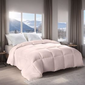 Pink Extra Large Plump Thick Duvet - Winter Enhanced Warmth With Skin-friendly Comfort. Bohemian Minimalist Checkered Design, Luxury Hotel-grade (Option: Pink-Q)
